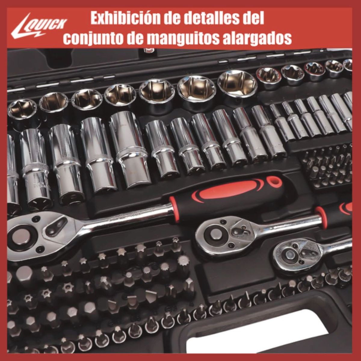 QUICK - Quick Caja De Dados De 216 Pcs 12 & 14 &38 Más Llaves