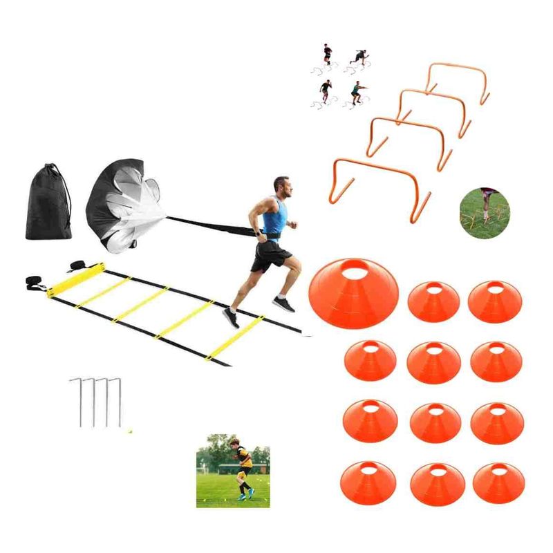U BUY - Kit De Entrenamiento Cono+escalera+paracaídaagilidadfutbol