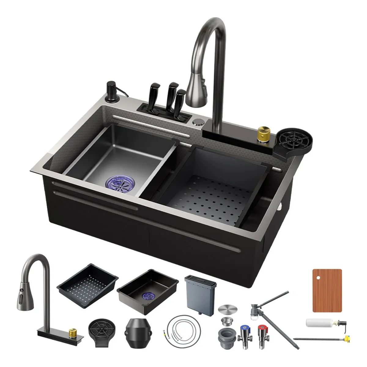 LABALAOS - Lavaplatos Empotrado 304 Lavaplato Acero Inoxidable 65x45