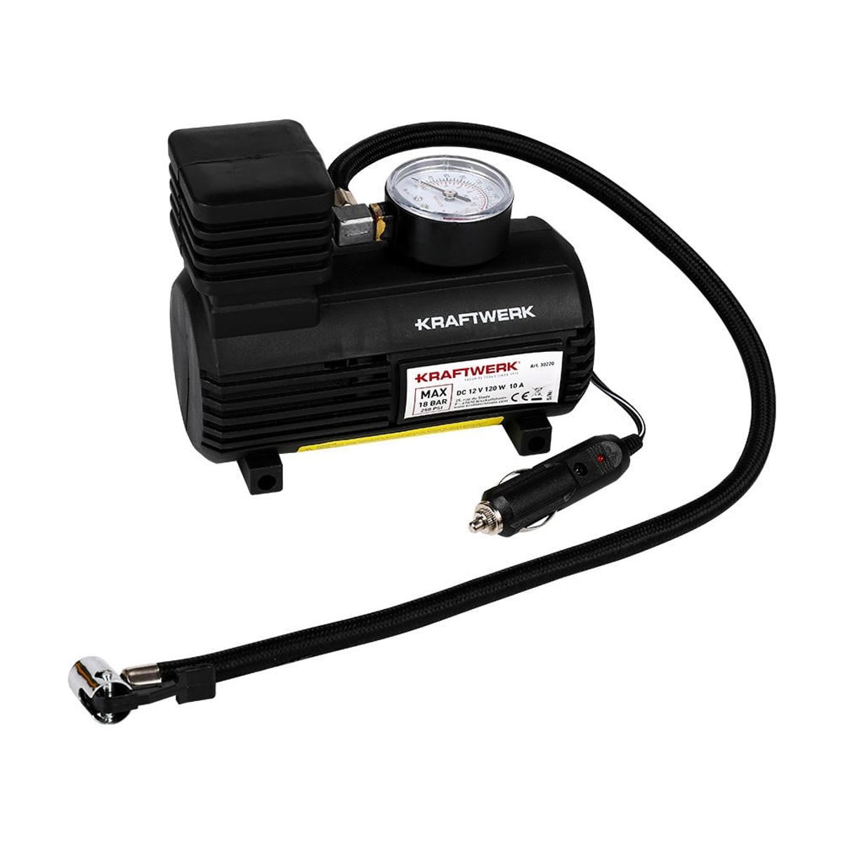 GENERICO - Mini Compresor Inflador Llantas Neumaticos 12V 250PSI