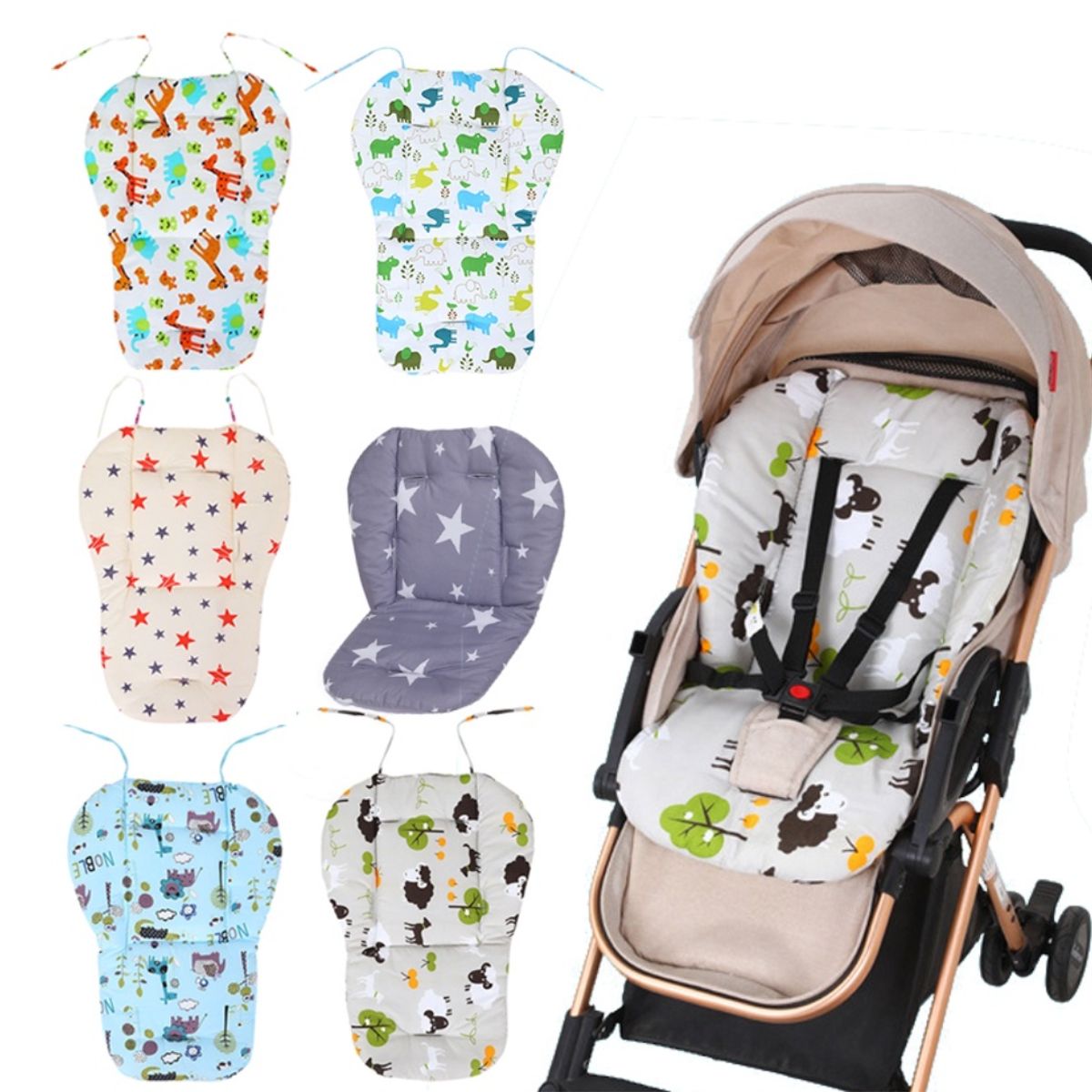 GENERICO - Cojín Acolchonado para Asiento Coche Silla doble Bebé niño