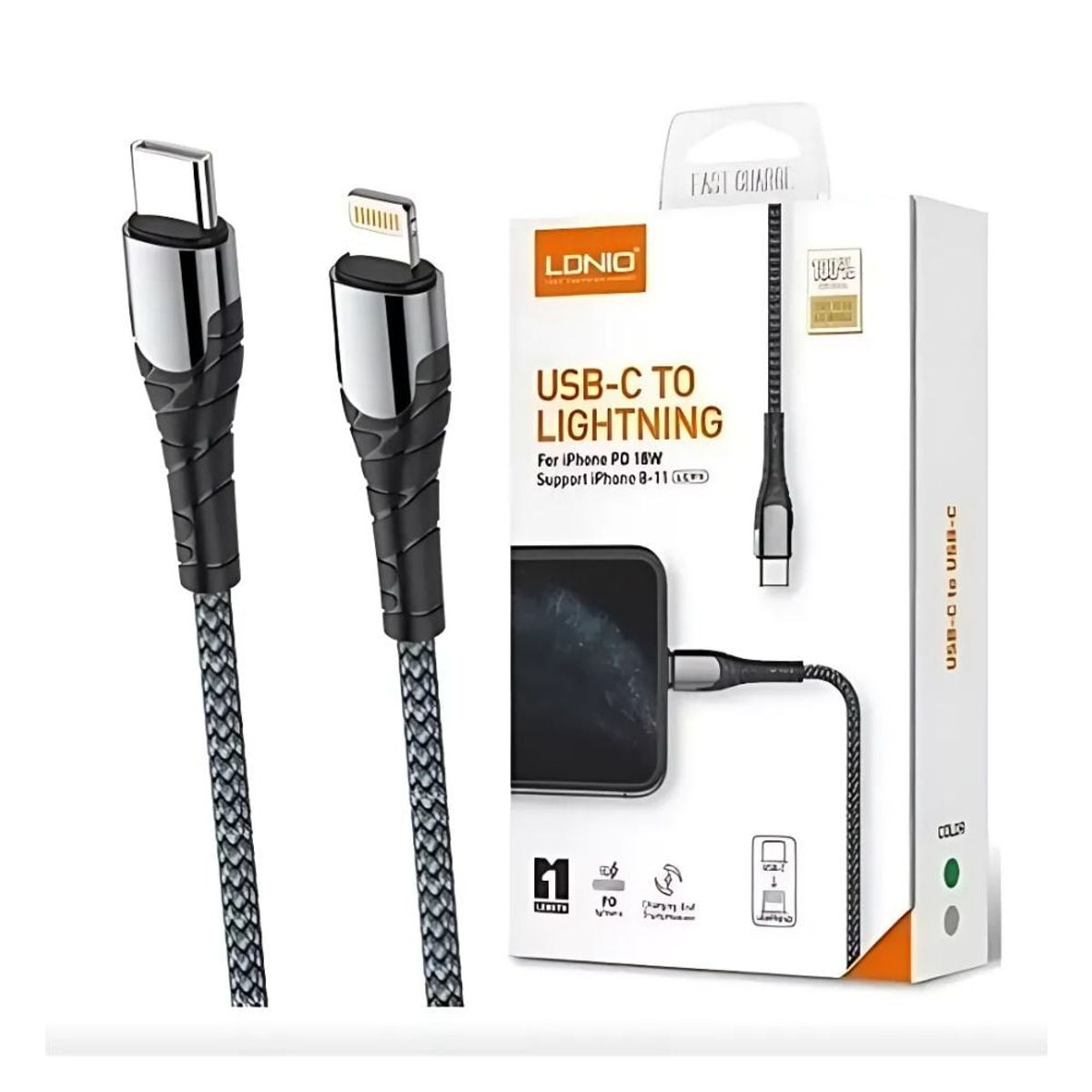 LDNIO - Cable Carga Rápida Ldnio Usb C a Lightning 3 Metros