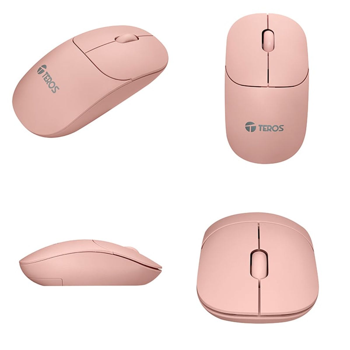 TEROS - Mouse óptico inalámbrico TEROS TE-1218S, 1000 DPI, receptor USB,