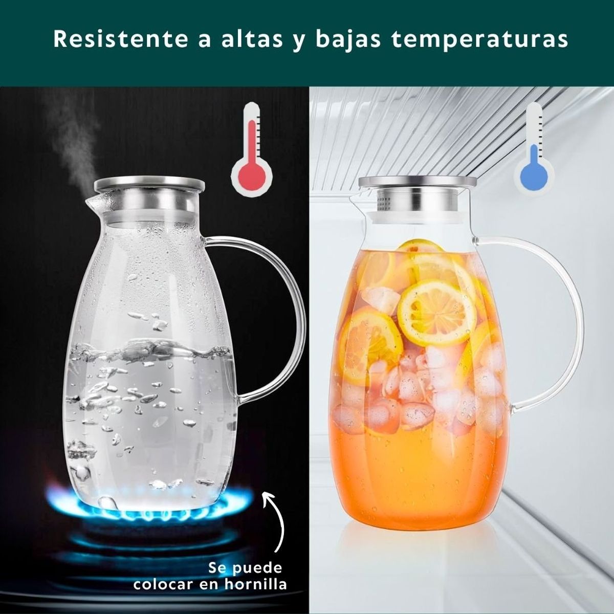 HOGARMAS - Jarra De Vidrio Bombé 2.2 LTS