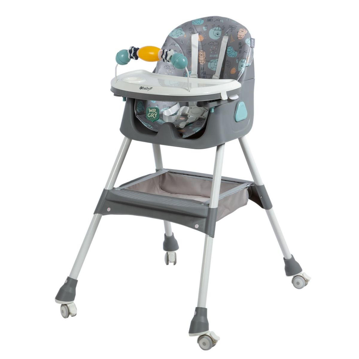 EBABY - Nueva Silla de Comer Ebaby con Mecedora DALI Gris