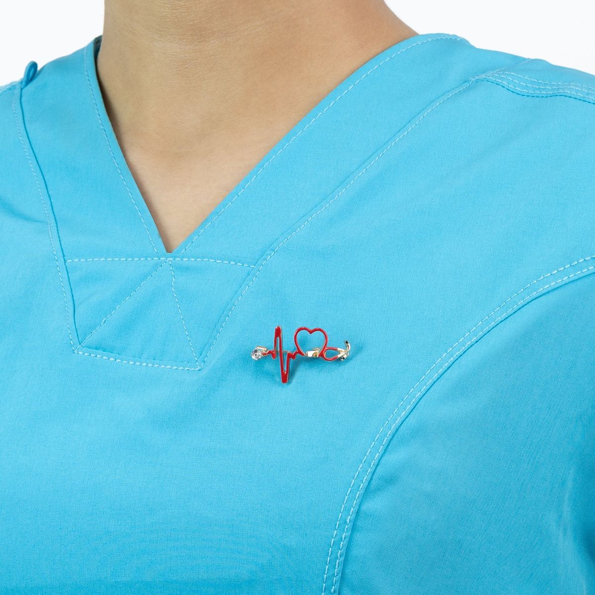 GENERICO - Pin Médico de Metal Kamed Estetoscopio Signo Vital