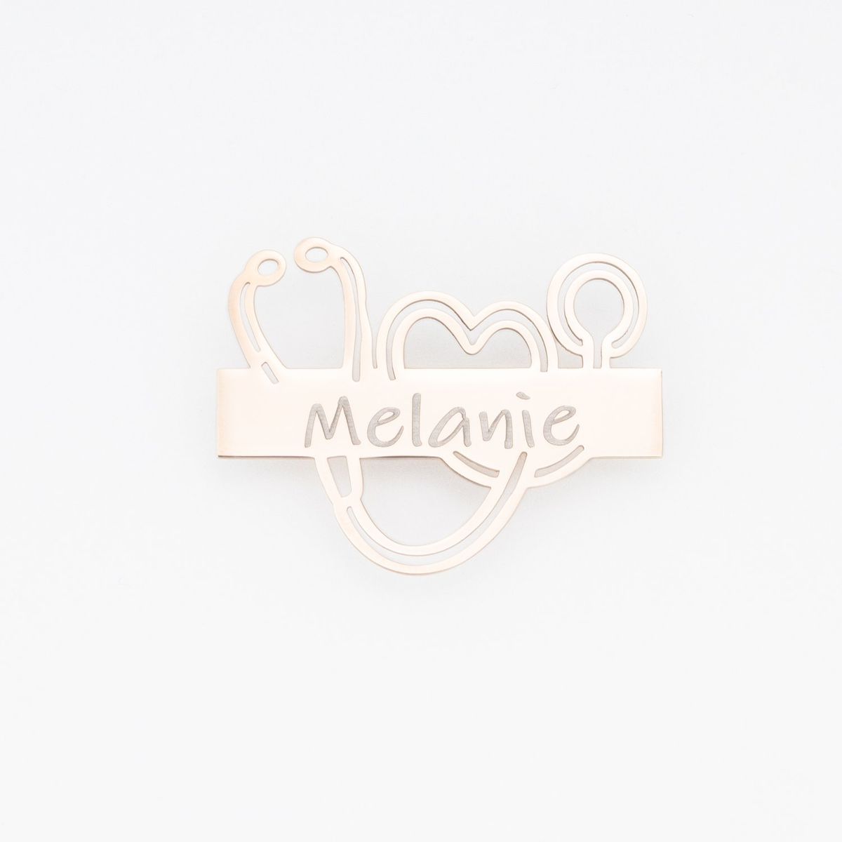 GENERICO - Pin De Metal Elegante Kamed Diseño Estetoscopio Para Grabado Bronce