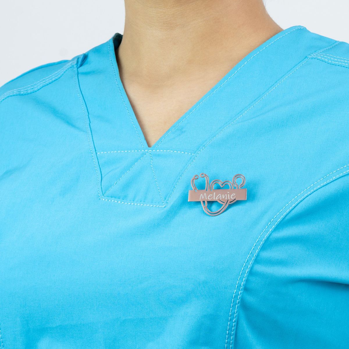 GENERICO - Pin De Metal Elegante Kamed Diseño Estetoscopio Para Grabado Bronce