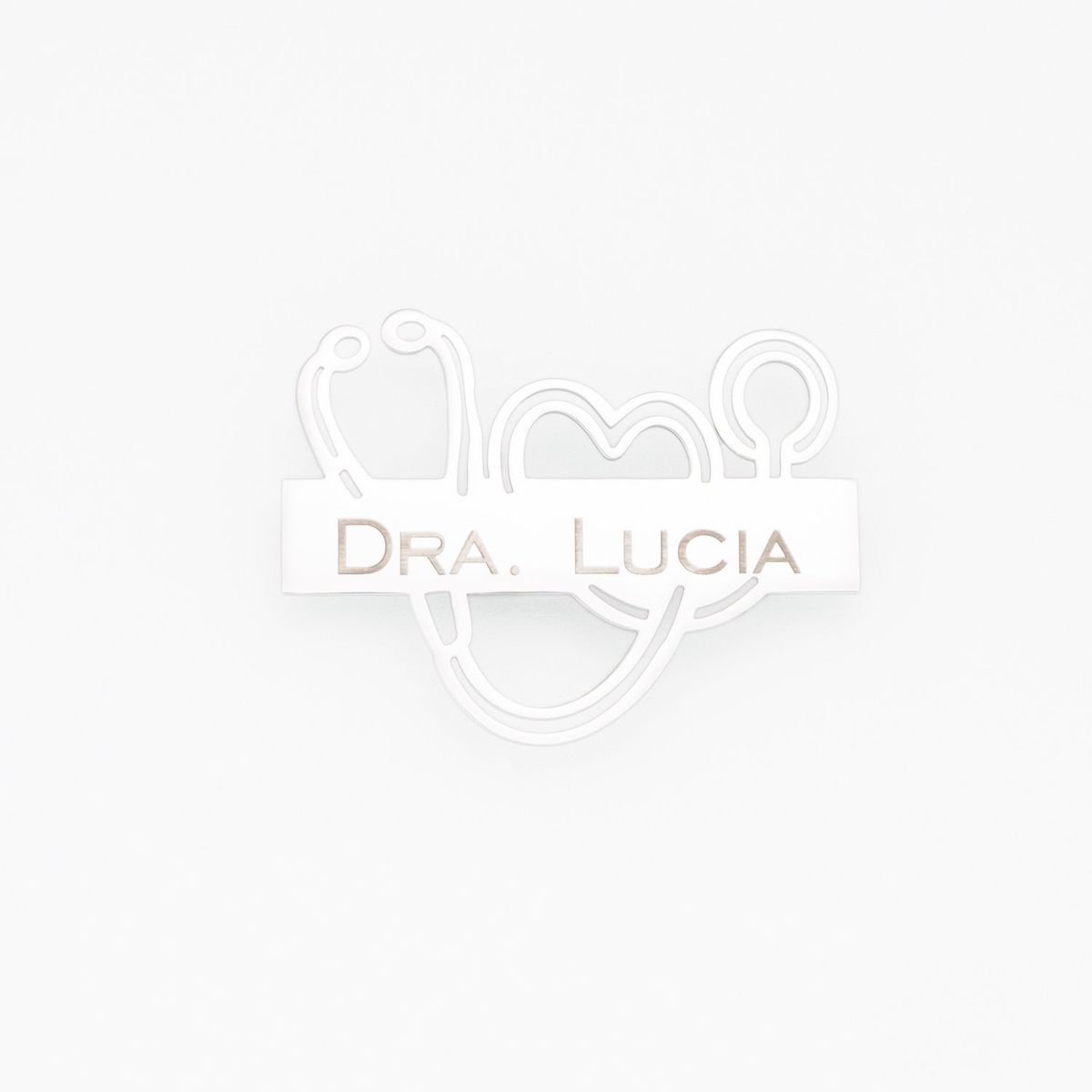 GENERICO - Pin De Metal Elegante Kamed Diseño Estetoscopio Para Grabado Plata