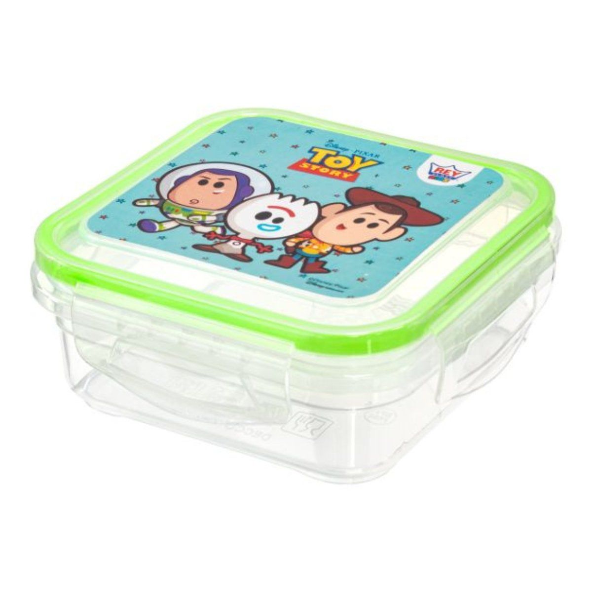 REY PLAST - Taper Decco 500 ml Disney Toy Story, Tapa Hermética Verde