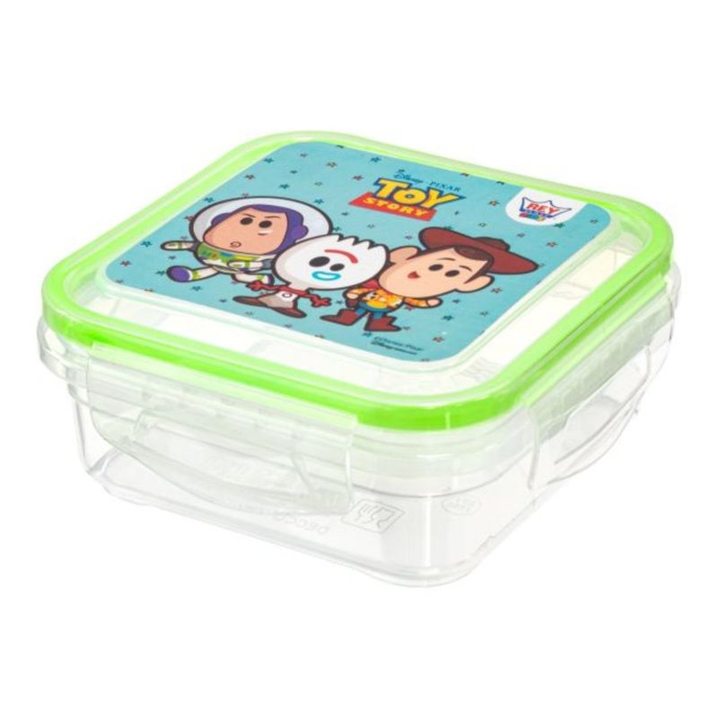 REY PLAST - Taper Decco 500 ml Disney Toy Story, Tapa Hermética Verde