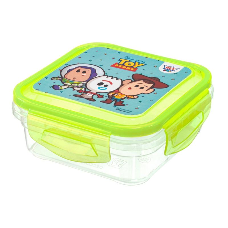REY PLAST - Taper Decco 500 ml Disney Toy Story, Tapa Hermética Verde
