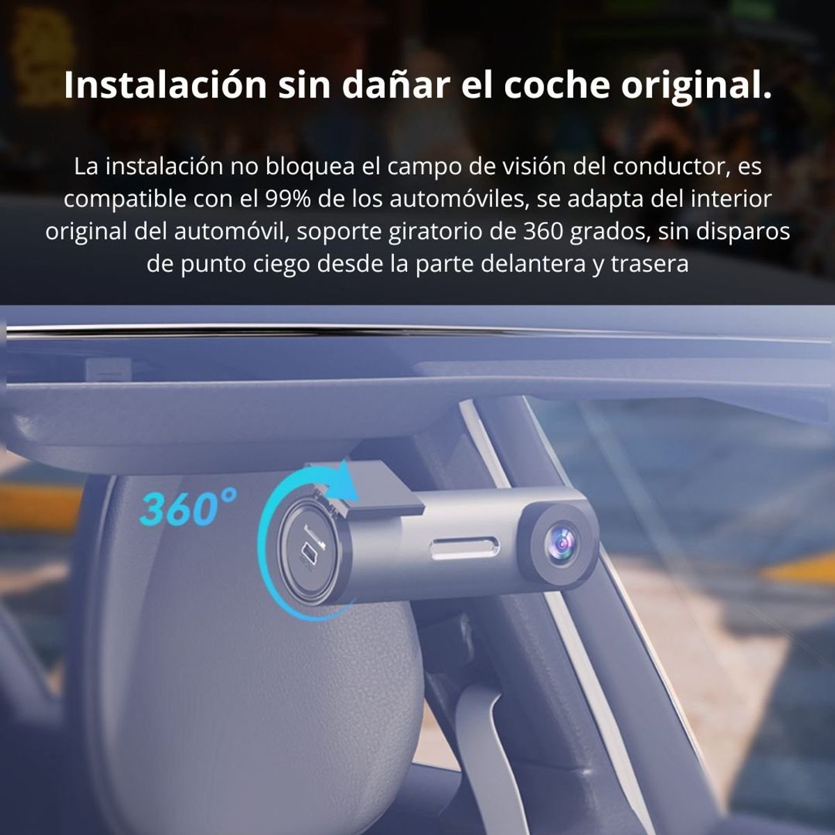 OEM - Cámara con Wifi para Carro 360º Cable de Salpicadero CD-D4
