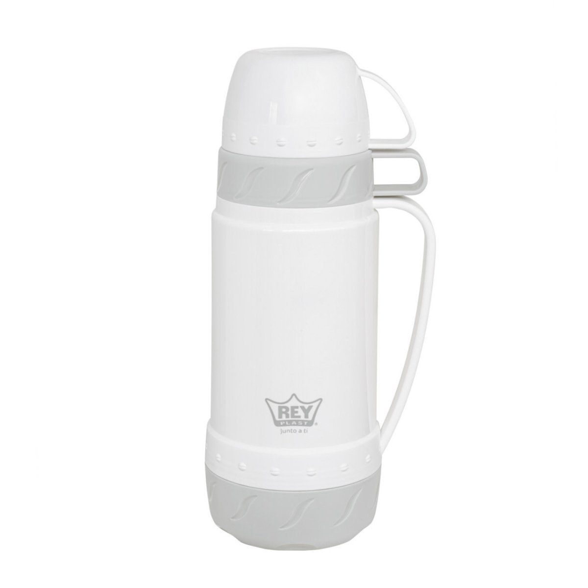 REY PLAST - Termo Golden Rose 1 L Conserva Temperatura Blanco con Gris