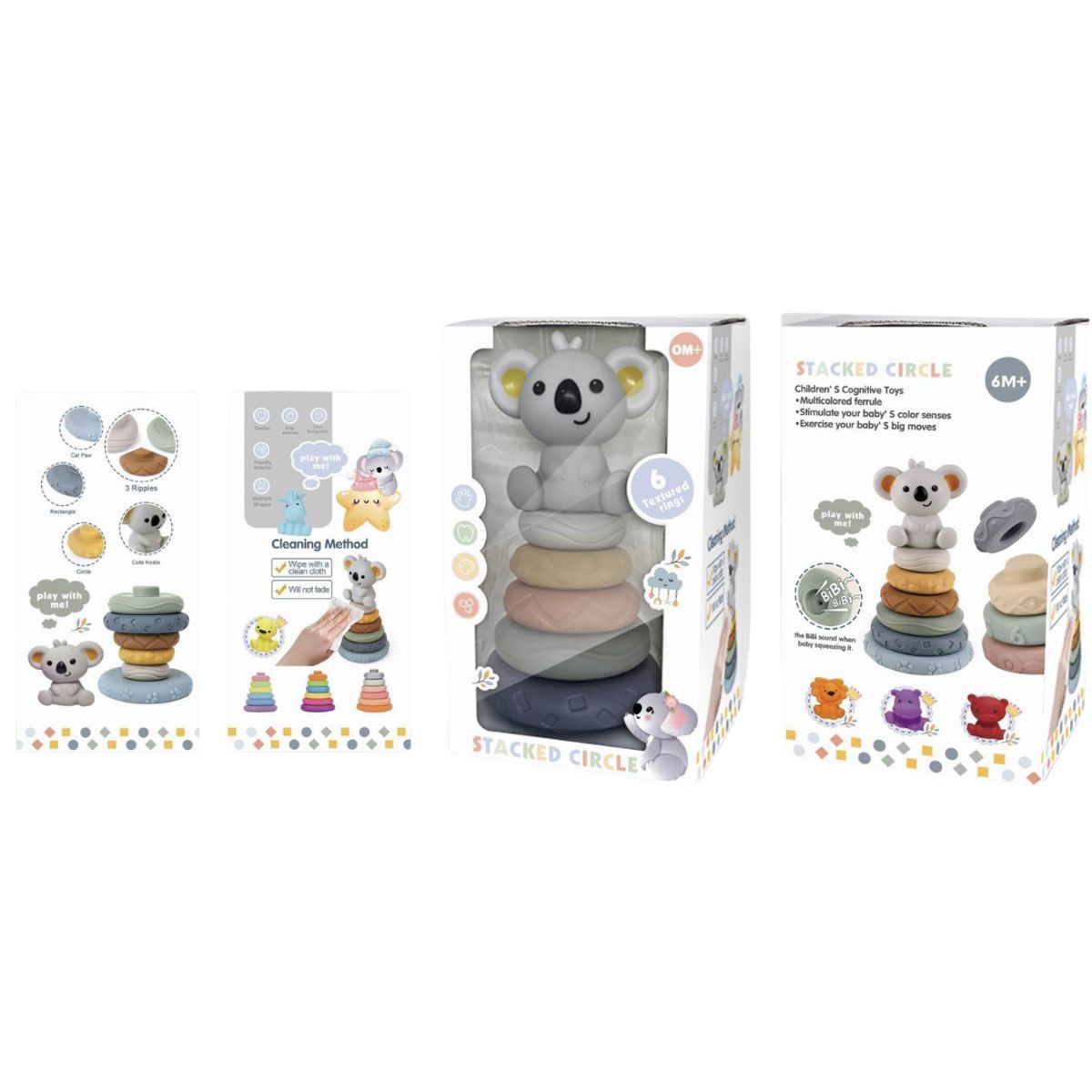 GENERICO - Aros apilables de colores para bebe