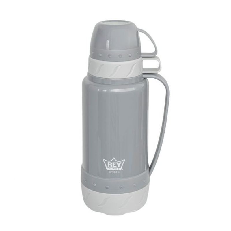 REY PLAST - Termo Golden Rose 1. 6 L Conserva Temperatura Gris Claro y Oscuro