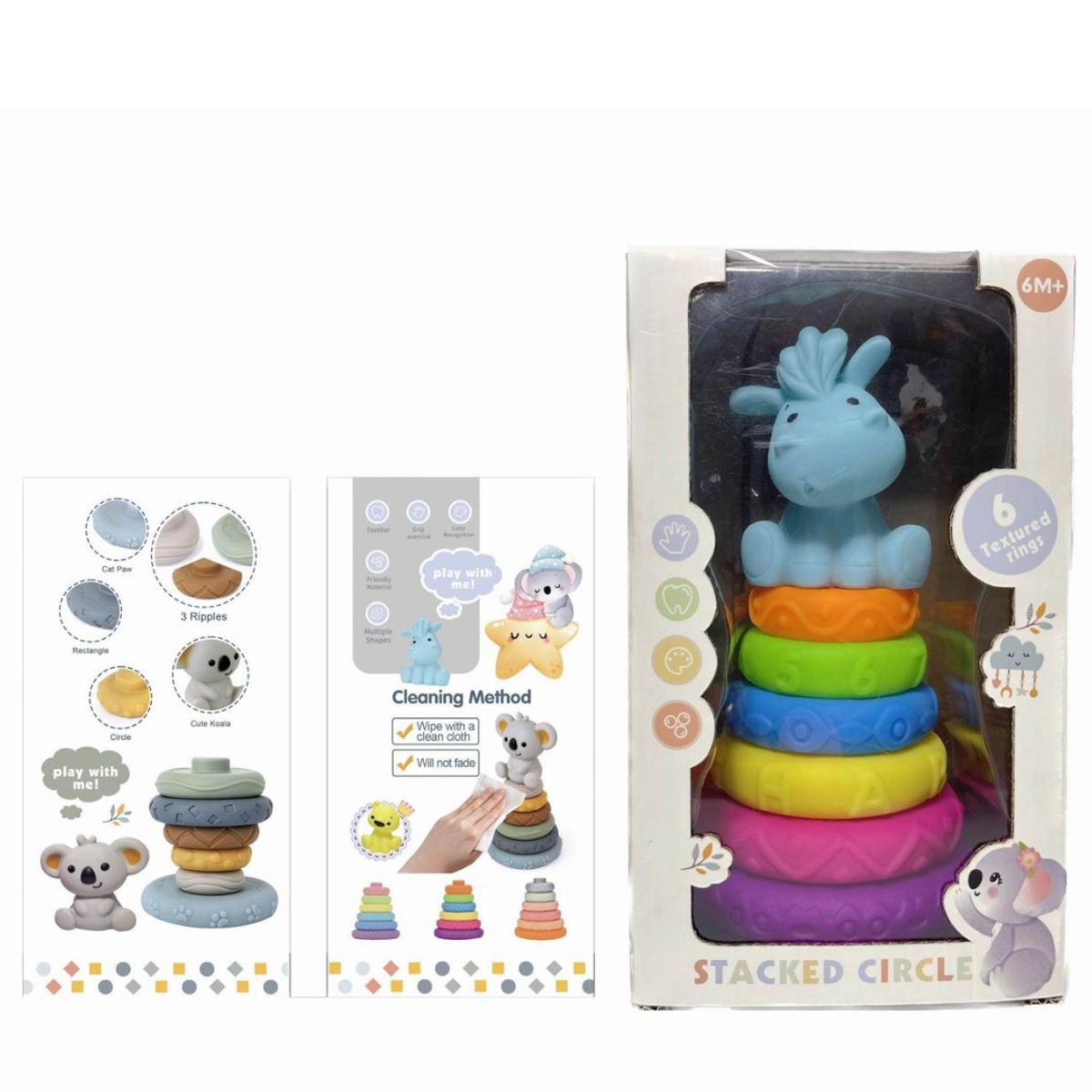 GENERICO - Aros apilables de colores para bebe