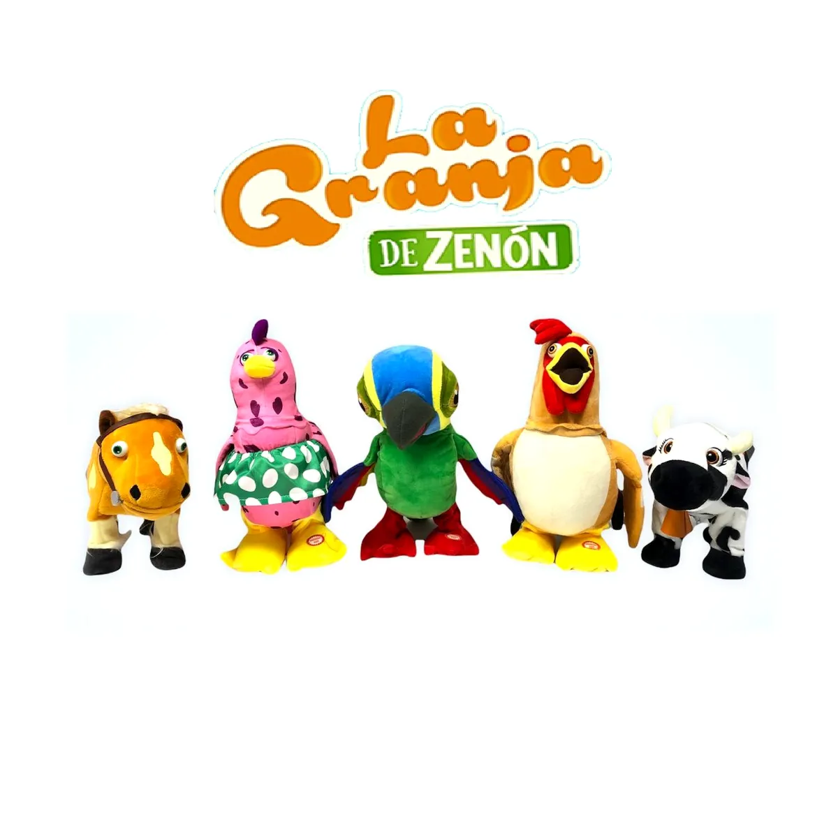 LA GRANJA DE ZENON - Set Peluches La Granja de Zenón con Movimiento y Musical 6P