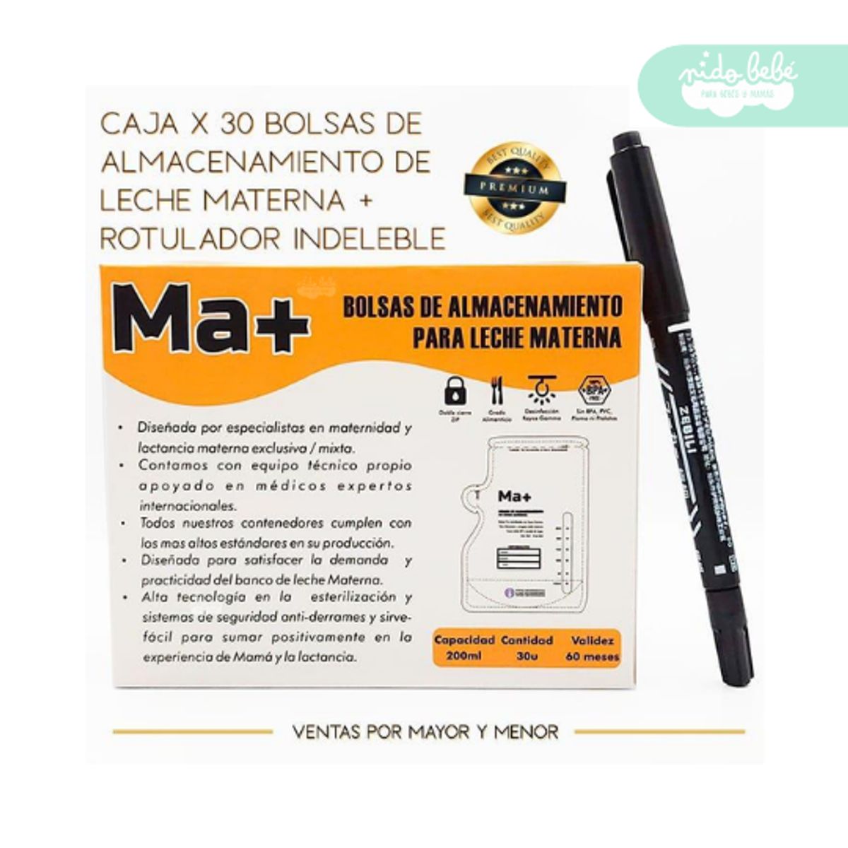 GENERICO - Bolsas PREMIUM para leche materna