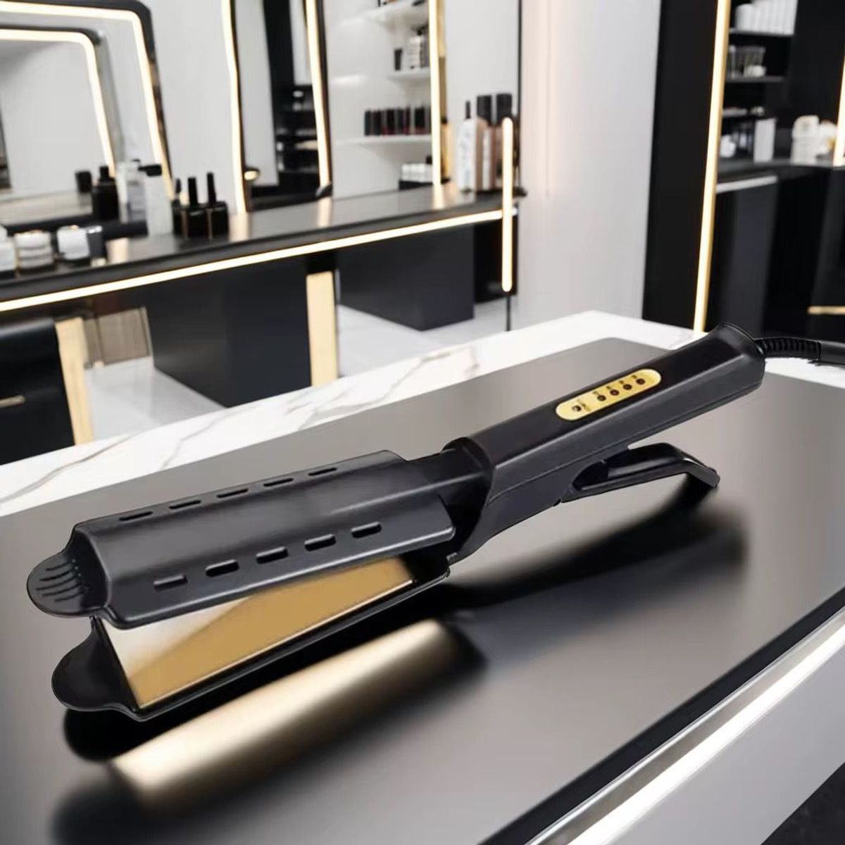 OEM - Plancha Para Cabello Placa Cerámica Profesional  Negra