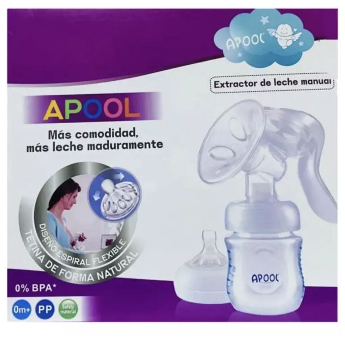 GENERICO - Extractor De Leche Manual 2 En 1 Apool