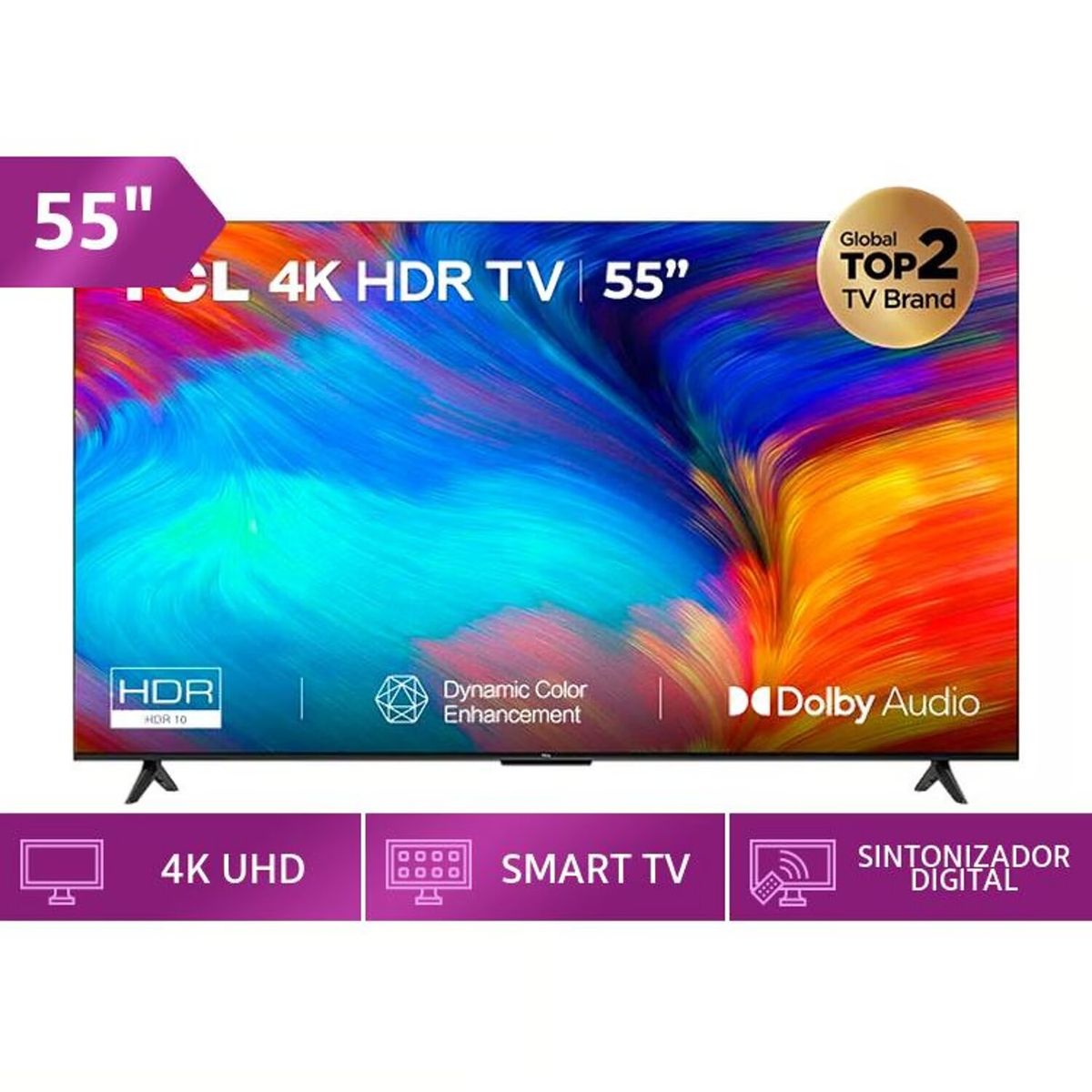 TCL - Televisor TCL 55 UHD 4K Smart Tv 55P635