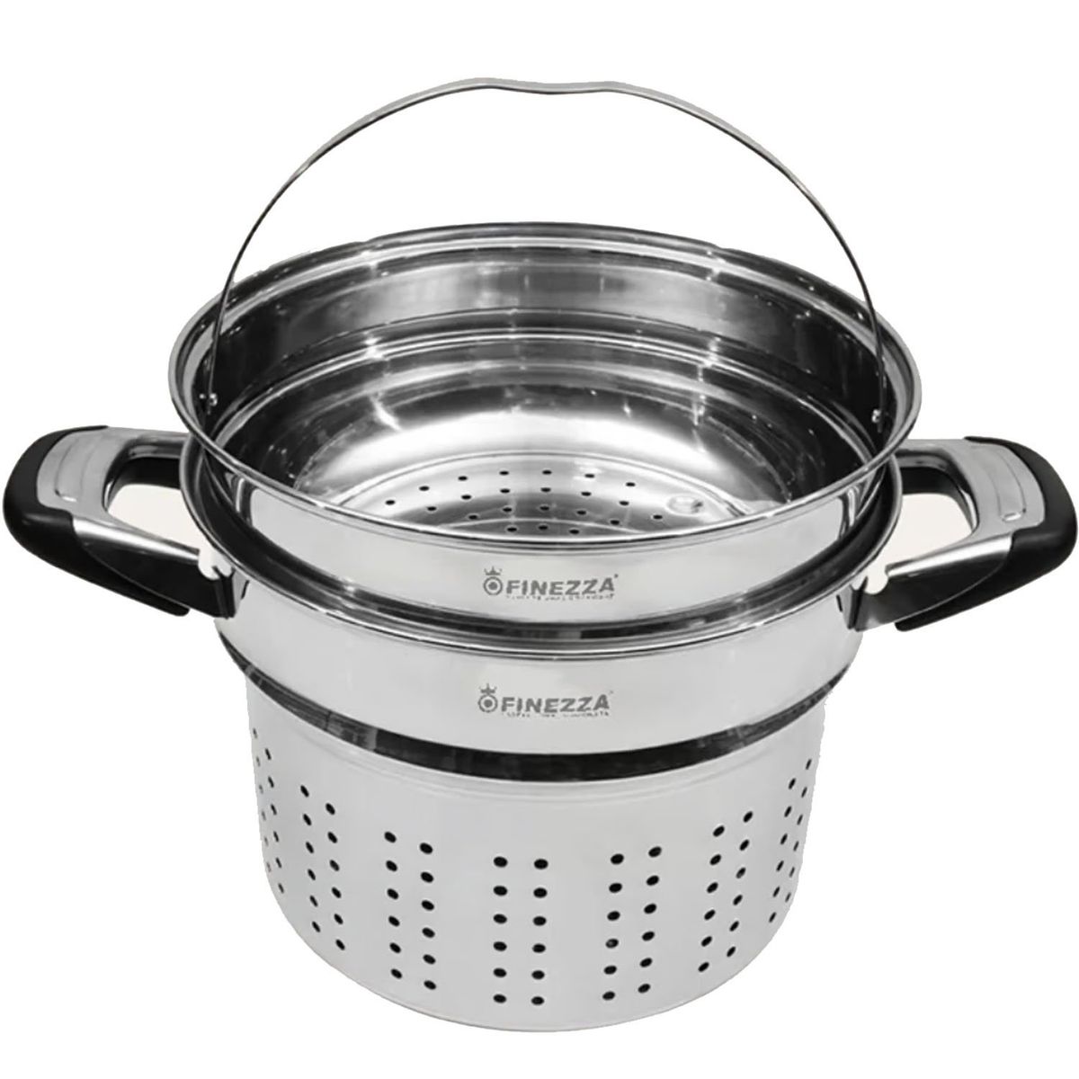 FINEZZA - Espaguetera Finezza FZ-0062SP4 de Acero Inoxidable de 6L