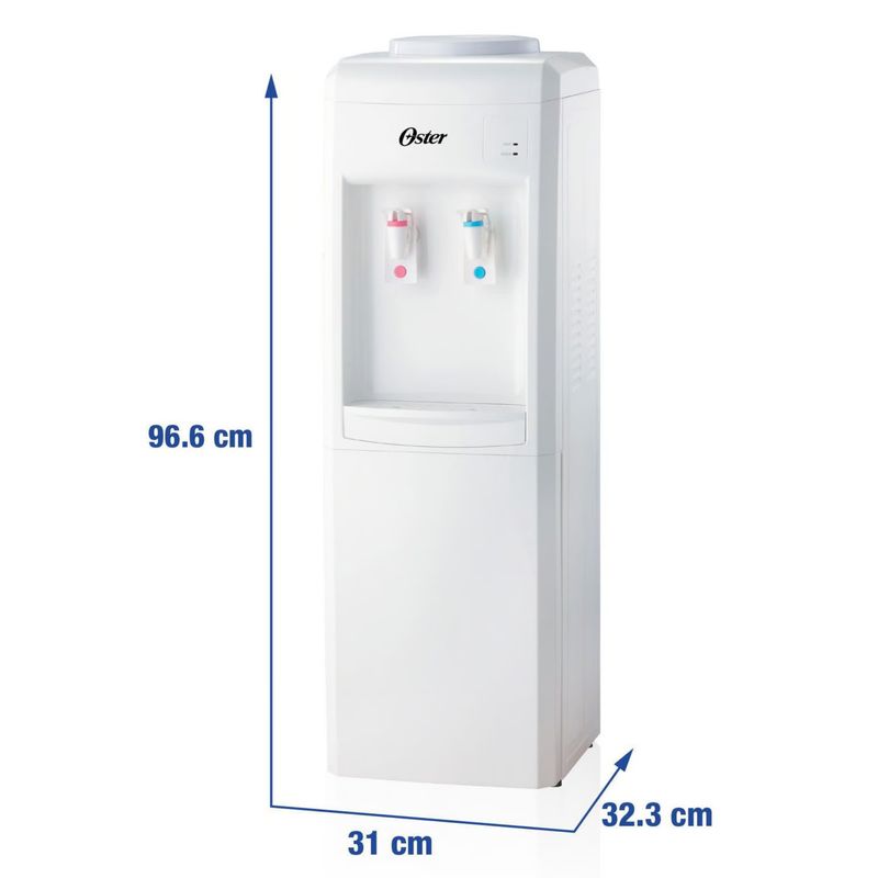 OSTER - DISPENSADOR DE AGUA CALIENTE Y FRÍA OSTER  3-5 GAL OS-PWDA8001W