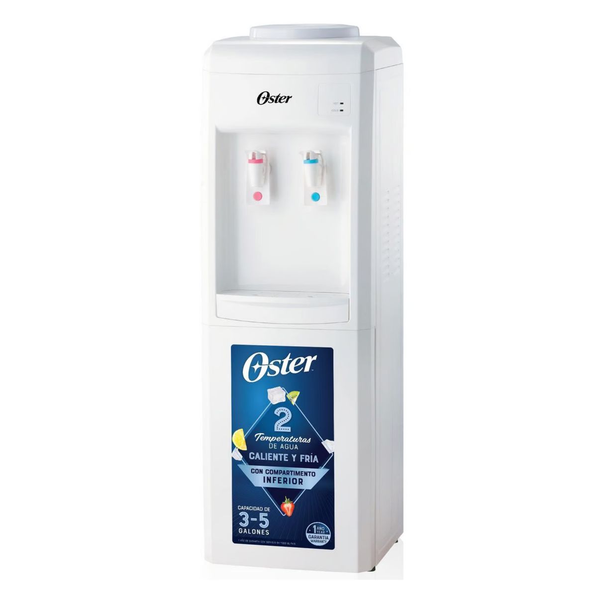 OSTER - DISPENSADOR DE AGUA CALIENTE Y FRÍA OSTER  3-5 GAL OS-PWDA8001W