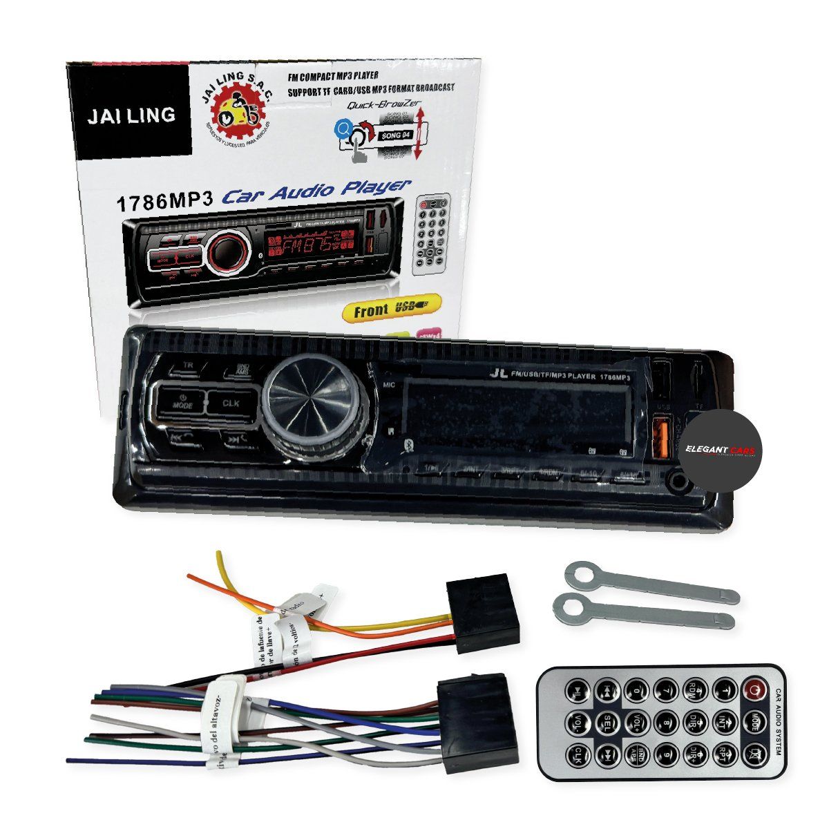 JETECH - Autoradio Con Pantalla Para Auto USB BT  JL-1782