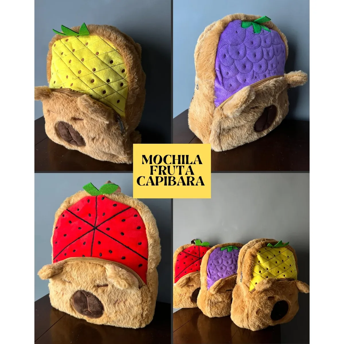 GENERICO - MOCHILA CAPIBARA FRUTAS