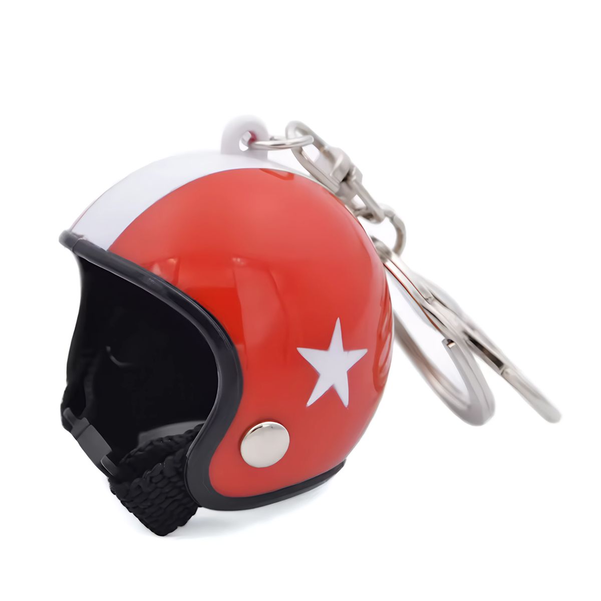 JETION - Llavero universal tipo Casco Rojo