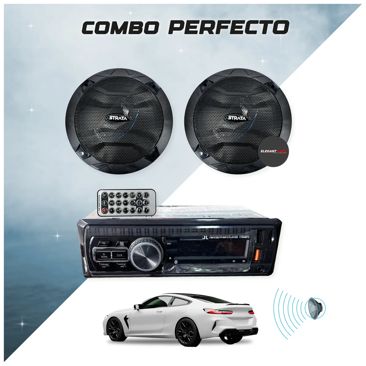 JET - Combo Autoradio JL-1782 + Set De Parlantes PCINENER 350w