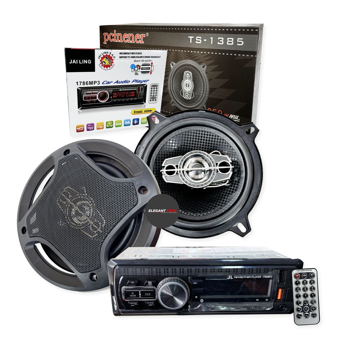 JET - Combo Autoradio JL-1782 + Set De Parlantes PCINENER 350w