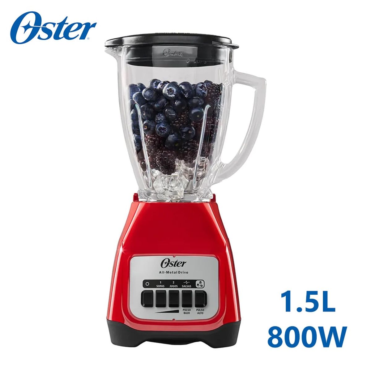OSTER - Licuadora Oster® 1.5 L 800 W 2 velocidades más pulso BLSTKAGRPB