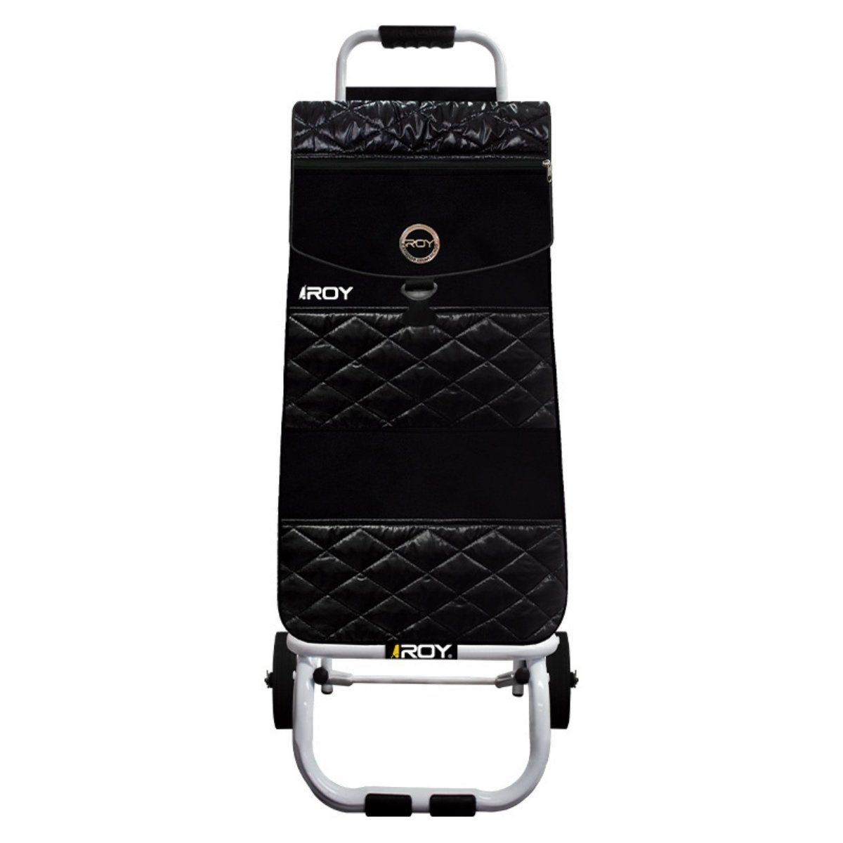 ROY - Carrito Margarita Estructura Fija Bolso con Relieve Negro