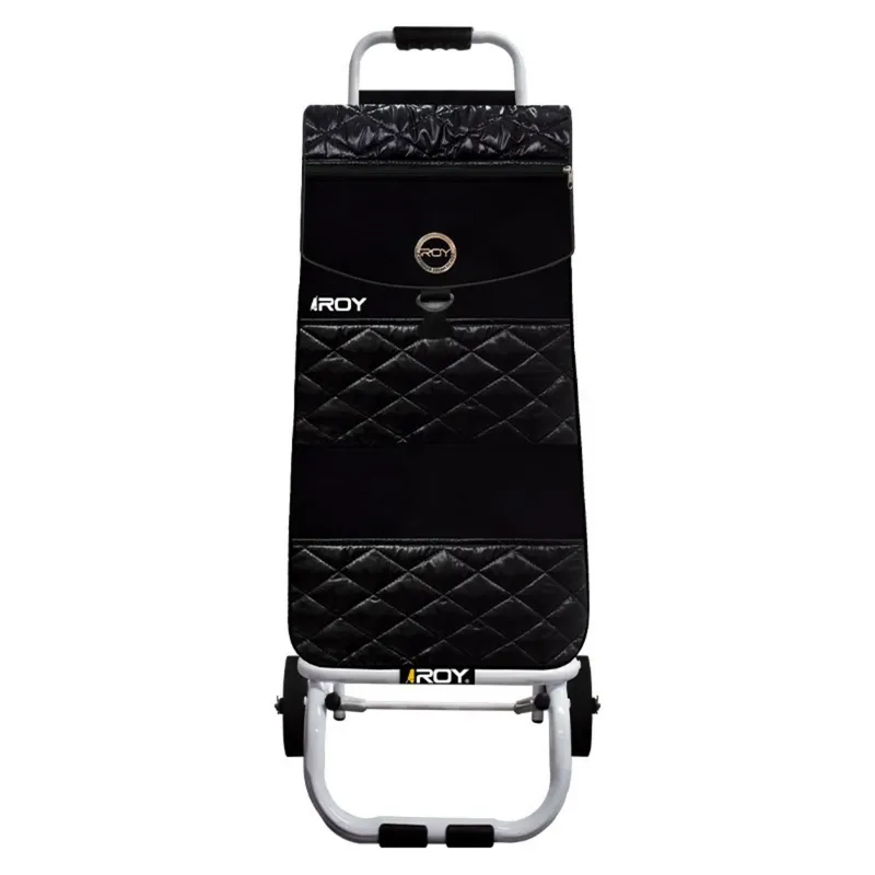 ROY - Carrito Margarita Estructura Fija Bolso con Relieve Negro