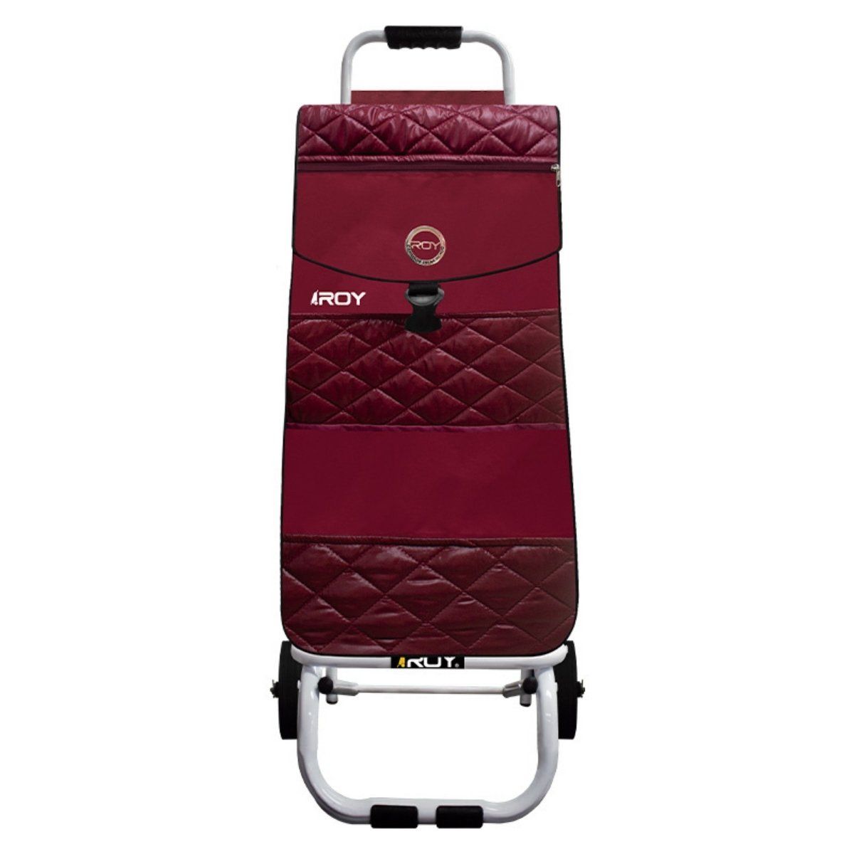 ROY - Carrito Margarita Estructura Fija Bolso con Relieve Vino