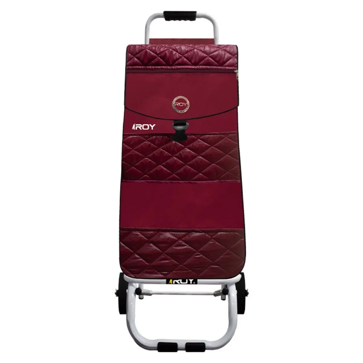 ROY - Carrito Margarita Estructura Fija Bolso con Relieve Vino