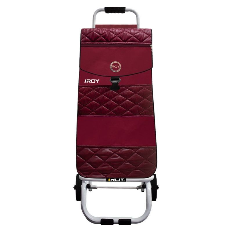 ROY - Carrito Margarita Estructura Fija Bolso con Relieve Vino