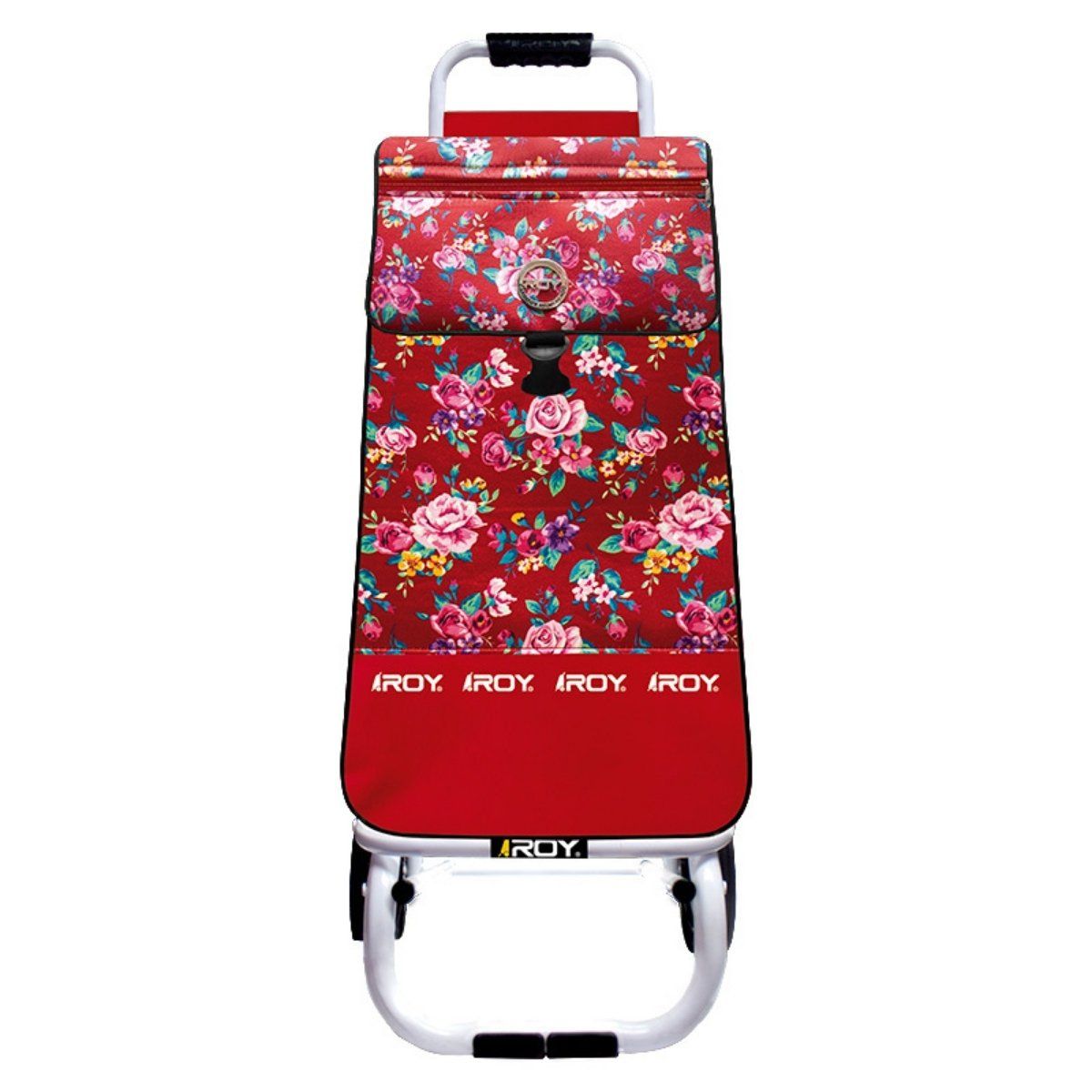 ROY - Carrito Mini Estructura Plegable Bolso Floral Rojo