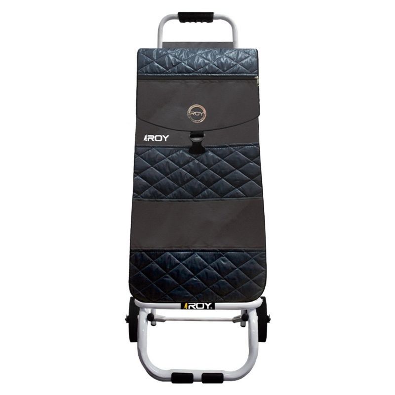 ROY - Carrito Margarita Estructura Fija Bolso con Relieve Gris
