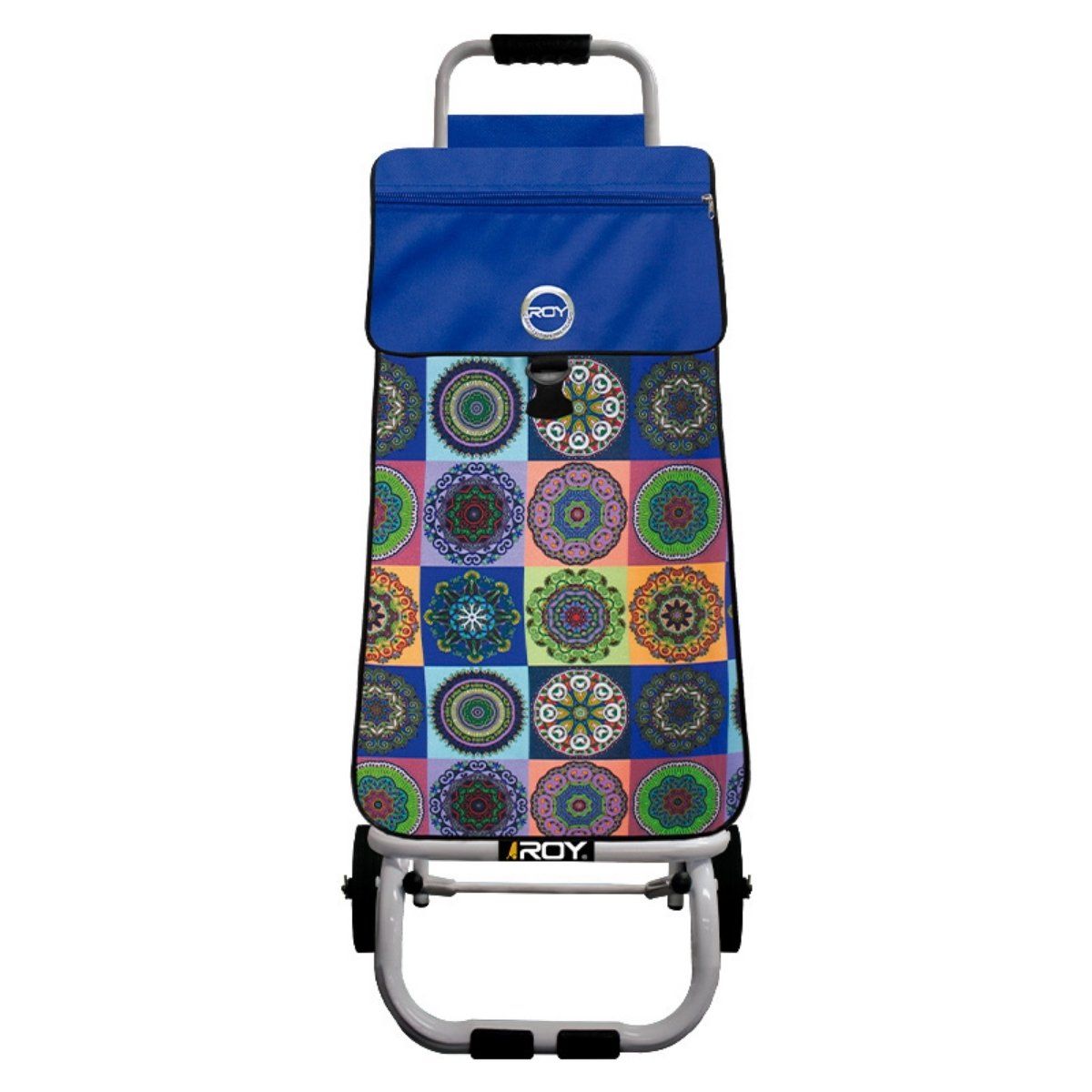 ROY - Carrito Jumbo Estructura Plegable Bolso Mándalas Azul
