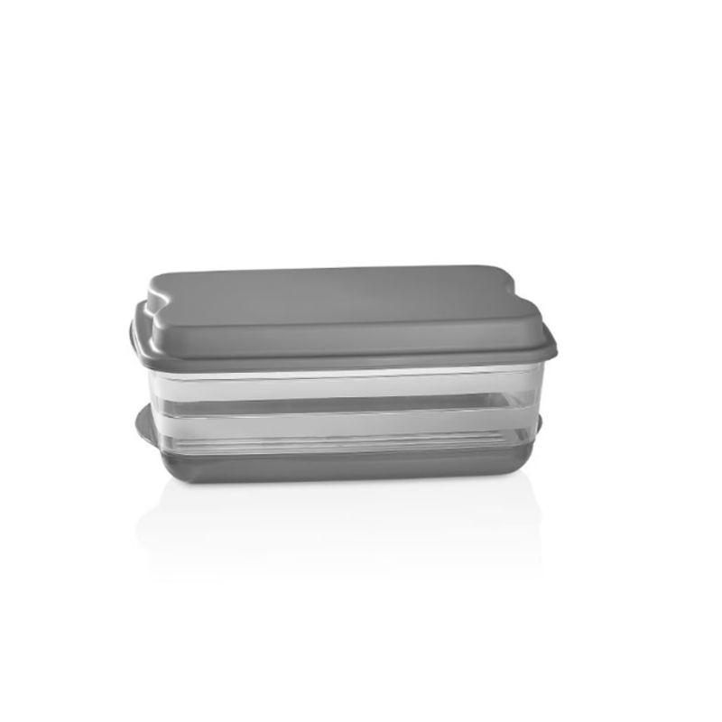 VIP AHMET - Contenedor de almacenamiento con colador plomo transparente