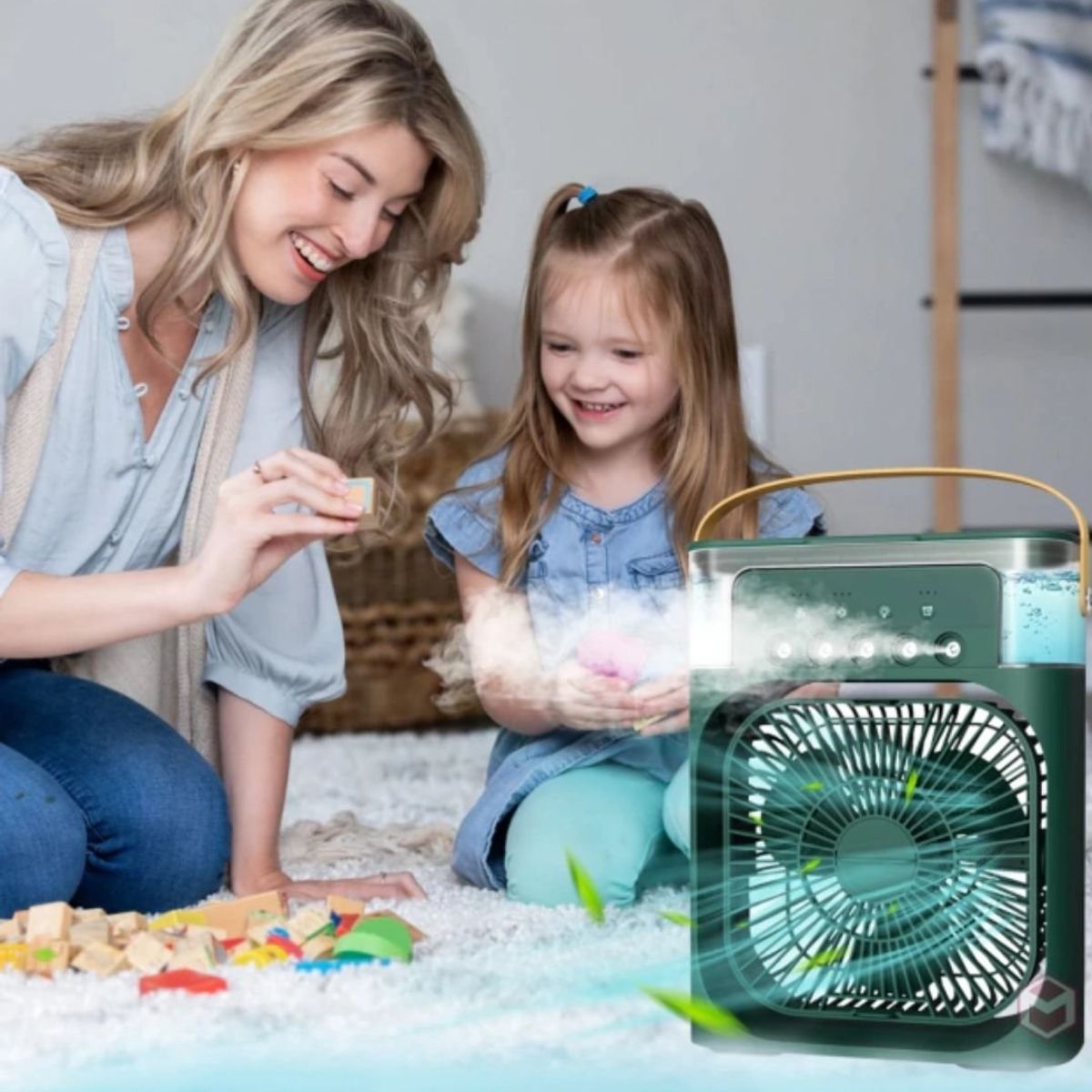 GENERICO - Ventilador Enfriador Humidificador Aire Led Difusor Aroma