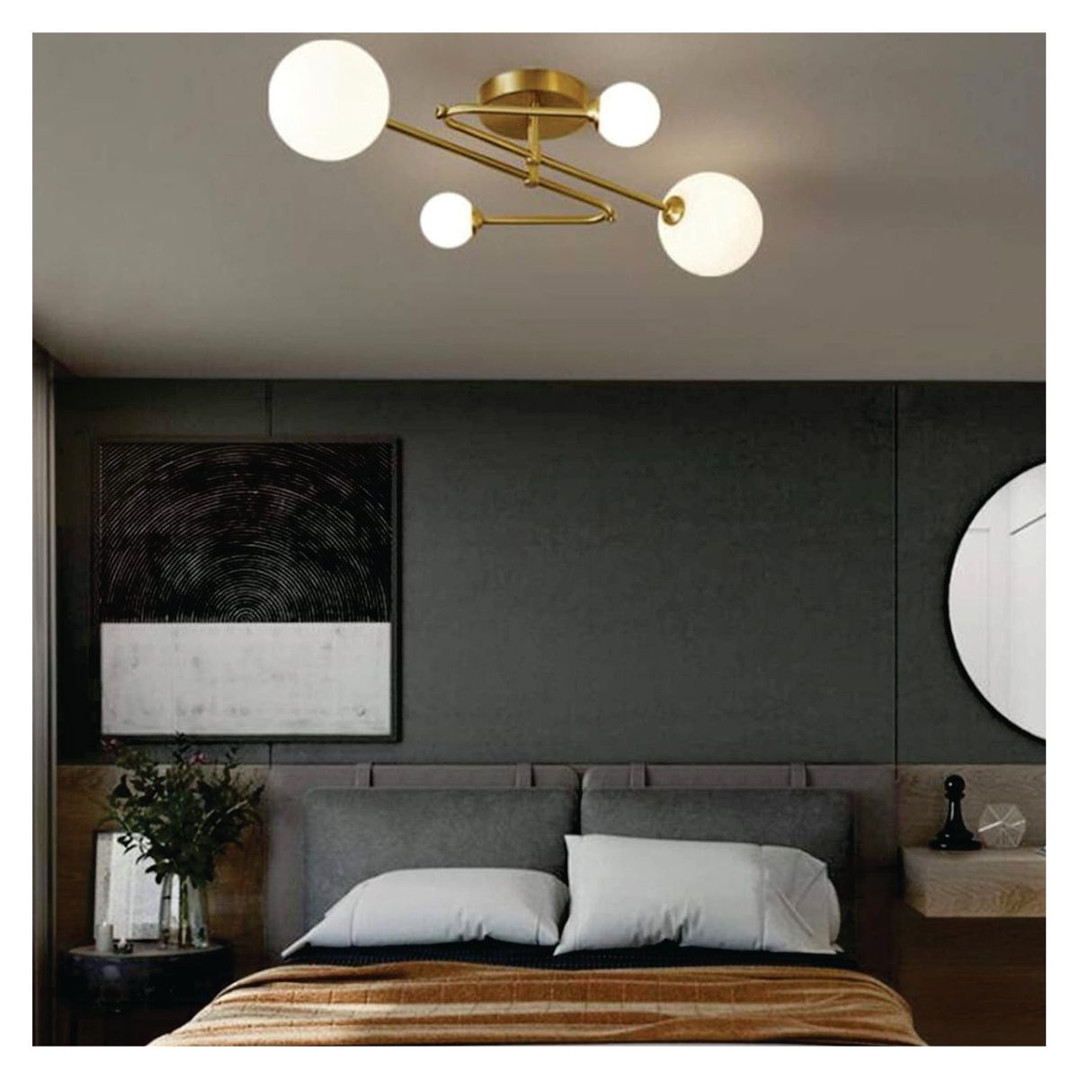 GENERICO - Lampara de techo Led - Estilo Recto OVAL