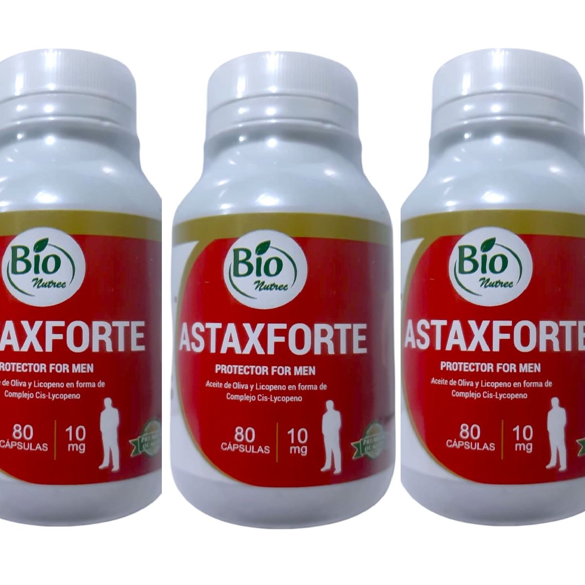 BIONUTREC - 03 FRASCOS ASTAXFORTE antioxidantes  x 80 capsulas c/u - Bionutrec
