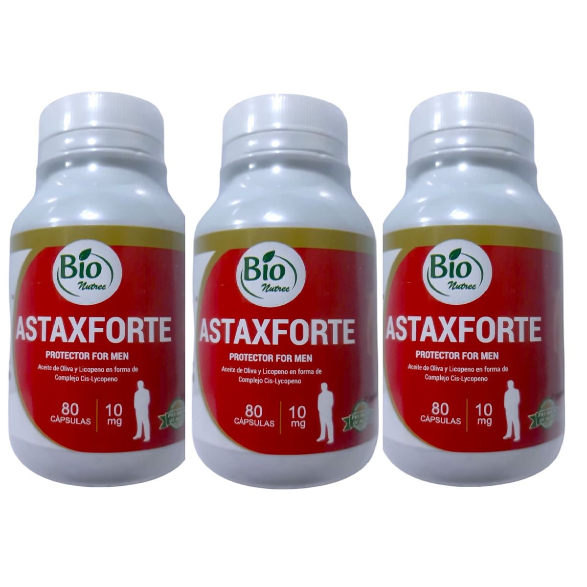 BIONUTREC - 03 FRASCOS ASTAXFORTE antioxidantes  x 80 capsulas c/u - Bionutrec