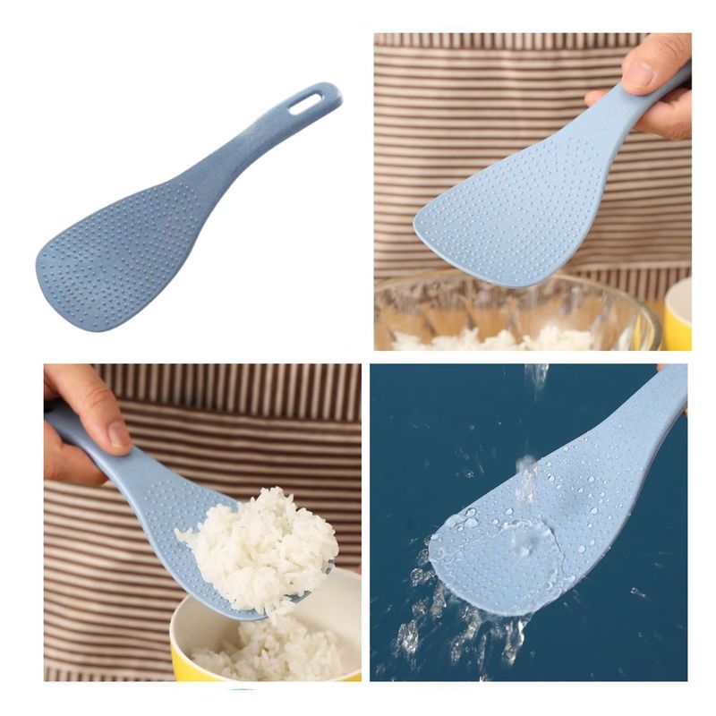 GENERICO - Espátula Cuchara Arrocera Para Arroz Azul