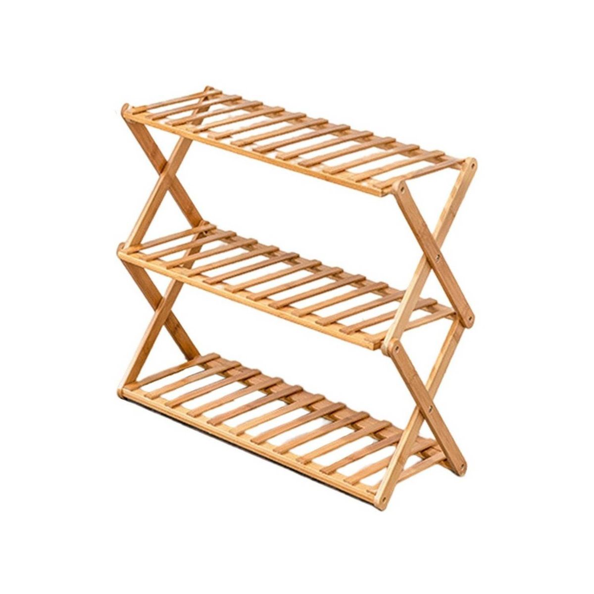 U BUY - Estante Organizador De Zapatos Multiuso 3 Niveles Bambú